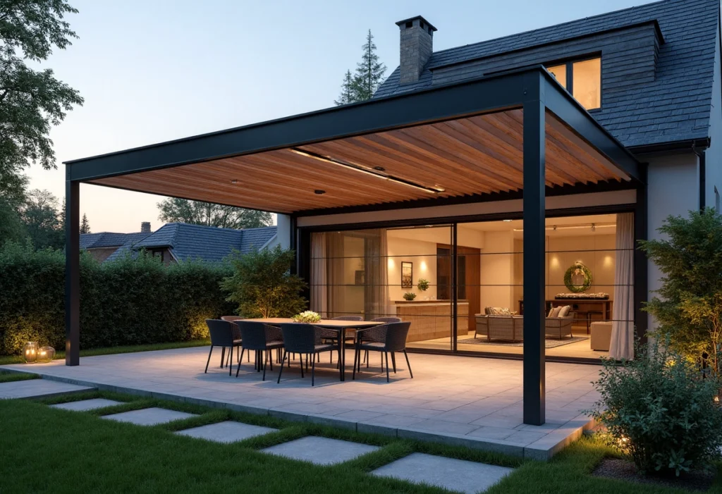 pergola dans un jardin